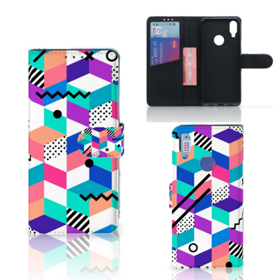 Xiaomi Redmi Note 7 Book Case Blokken Kleurrijk