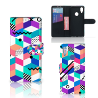 Xiaomi Redmi Note 7 Book Case Blokken Kleurrijk