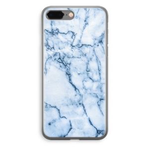 Blauw marmer: iPhone 8 Plus Transparant Hoesje