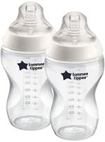 Tommee Tippee Babyflesje Closer to Nature, ventiel anti-koliek, superzachte zuiger, set van 2, 340 ml