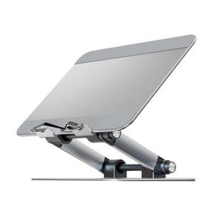 M10 Tablet Telefoonstandaard Boekenhouder Dual Rod Support Aluminium Tablethouder Verstelbare Dock Multi-Angle Riser - Zilver