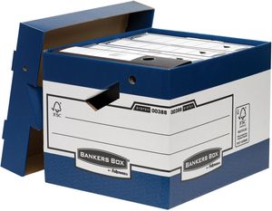 Bankers Box archiefdoos, formaat 33,3 x 29,2 x 40,4 cm, blauw