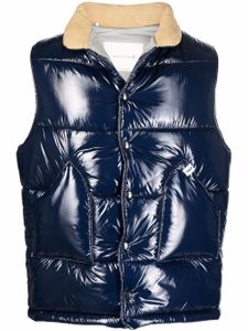 Mackintosh gilet matelassé à fini brillant - Bleu