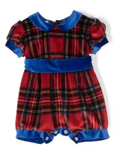 JESURUM BABY barboteuse à motif tartan - Rouge