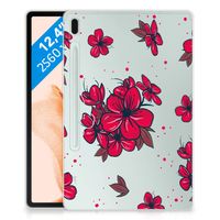 Samsung Galaxy Tab S7FE Siliconen Hoesje Blossom Red