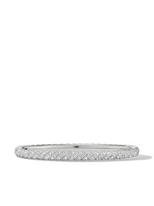 David Yurman bracelet en or blanc 18ct pavé de diamants - Argent