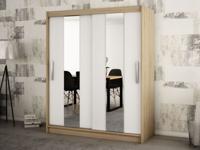 Kast POLETTE 2 schuifdeuren 200 cm sonoma/wit