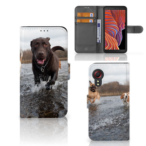 Samsung Galaxy Xcover 5 Telefoonhoesje met Pasjes Honden Labrador