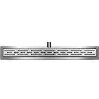 Wiesbaden 3e Generatie 90 cm RVS Douchegoot met Muurflens en RVS Sifon en Filter