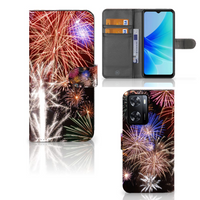 PPO A57 | A57s | A77 4G Wallet Case met Pasjes Vuurwerk - thumbnail