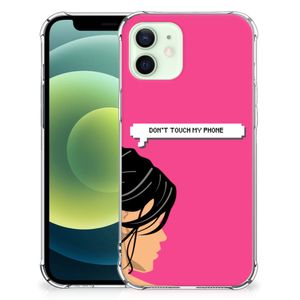 iPhone 12 Mini Anti Shock Case Woman Don't Touch My Phone