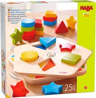 HABA 305381 Houten speelgoed Motor Skills Board Shapes Carrousel- met 25 houten stukken- Leeftijd 2 en Up