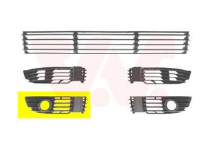 Ventilatiegrille, bumper ** Equipart ** VAN WEZEL, Inbouwplaats: Rechts voor, u.a. fÃ¼r VW