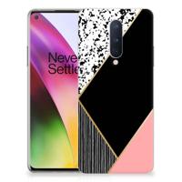 OnePlus 8 TPU Hoesje Zwart Roze Vormen
