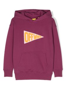 Off-White Kids hoodie en coton à logo imprimé - Violet