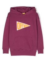 Off-White Kids hoodie en coton à logo imprimé - Violet - thumbnail