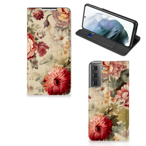 Smart Cover voor Samsung Galaxy S21 FE Bloemen