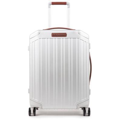 Piquadro Alu Medium 4 Wheel Trolley Aluminum / Leather Piquadro Alu Medium 4 Wheel Trolley Aluminum / Leather