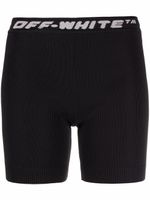 Off-White short cycliste à bande logo - Noir