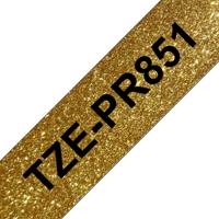 Brother TZe-PR851 Labeltape Tapekleur: Goud Tekstkleur: Zwart 24 mm 8 m - thumbnail