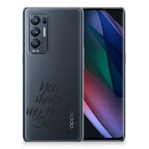 OPPO Find X3 Neo Siliconen hoesje met naam Heart Smile