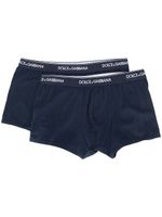 Dolce & Gabbana lot de deux boxers à logo - Bleu