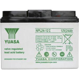 Yuasa NPL24-12 YUANPL24/12 Loodaccu 12 V 24 Ah Loodvlies (AGM) (b x h x d) 166 x 125 x 175 mm M5-schroefaansluiting Onderhoudsvrij