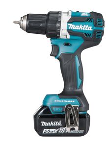 Makita DDF484RT3J 18v Boor-/schroefmachine koolborstelloos 5,0 Ah accu (3 st), snellader, Mbox