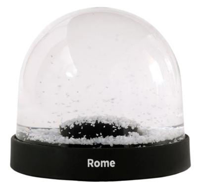 sneeuwbol City Icons Rome 8,7 x 8 cm glas zwart