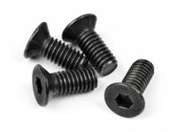 HPI - Flat head screw m4x10mm (hex socket/thin type/4pc) (Z307)