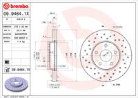 Remmenset, remschijf BREMBO, Remschijftype: Geperforeerd, Inbouwplaats: Achteras: , u.a. für Volvo