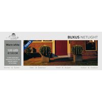 Buxus verlichting lichtnetten met timer 120 lampjes warm wit 120 cm - thumbnail