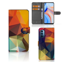 OPPO Reno 4 Pro 5G Book Case Polygon Color