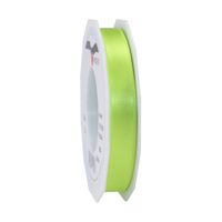 1x Luxe lime groen satijnen lint rollen 1,5 cm x 25 meter cadeaulint verpakkingsmateriaal - thumbnail