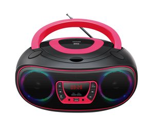 Denver TCL-212BT Radio/CD-speler VHF (FM) AUX, CD, USB, Bluetooth Sfeerverlichting Pink