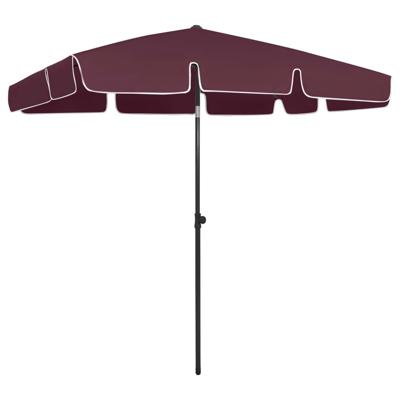 vidaXL Strandparasol 200x125 cm bordeauxrood vidaXL Strandparasol 200x125 cm bordeauxrood