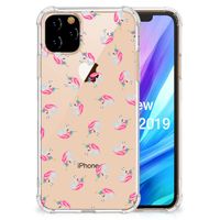 Doorzichtige Silicone Hoesje voor Apple iPhone 11 Pro Max Unicorns