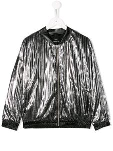 Andorine veste bomber à effet métallisé