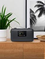 Muse Radio, DAB+ FM PLL, TFT LCD-scherm, MUSE - (M-118 DB) klok, dubbel alarm, snooze, s slaap, slideshow functie, donkergrijs