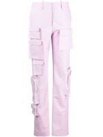 Off-White pantalon cargo à taille haute - Violet