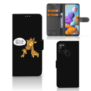 Samsung Galaxy A21s Leuk Hoesje Giraffe