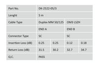 Digitus DK-2522-05/3 Glasvezel Optische vezel Aansluitkabel [1x SC-stekker - 1x SC-stekker] 50/125 µ Multimode OM3 5.00 m - thumbnail