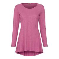 Longshirt van hennep/bio-katoen, licht uitlopend model, roze 36/38