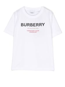 Burberry Kids t-shirt en coton à logo imprimé - Blanc