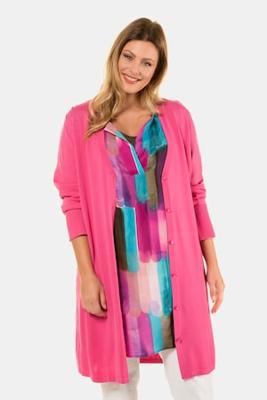 Ulla Popken Cardigan, A-lijn, lang model - Grote Maten