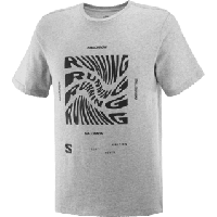 Salomon Running graphic ss tee heren - GRIJS - Heren