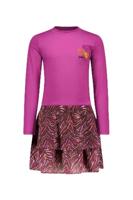 B.Nosy - B.Nosy Dante Jurk Paars/Print - Electric purple - Meisjes - 116