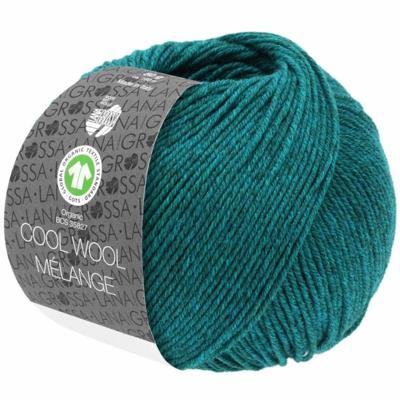 Cool Wool Melange GOTS 0105 Kleur: Petrol gevlekt