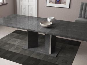 Verlengbare eettafel SAROU 180 > 270 cm grijze berk gelakt