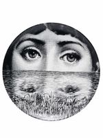 Fornasetti assiette à imprimé graphique - Noir